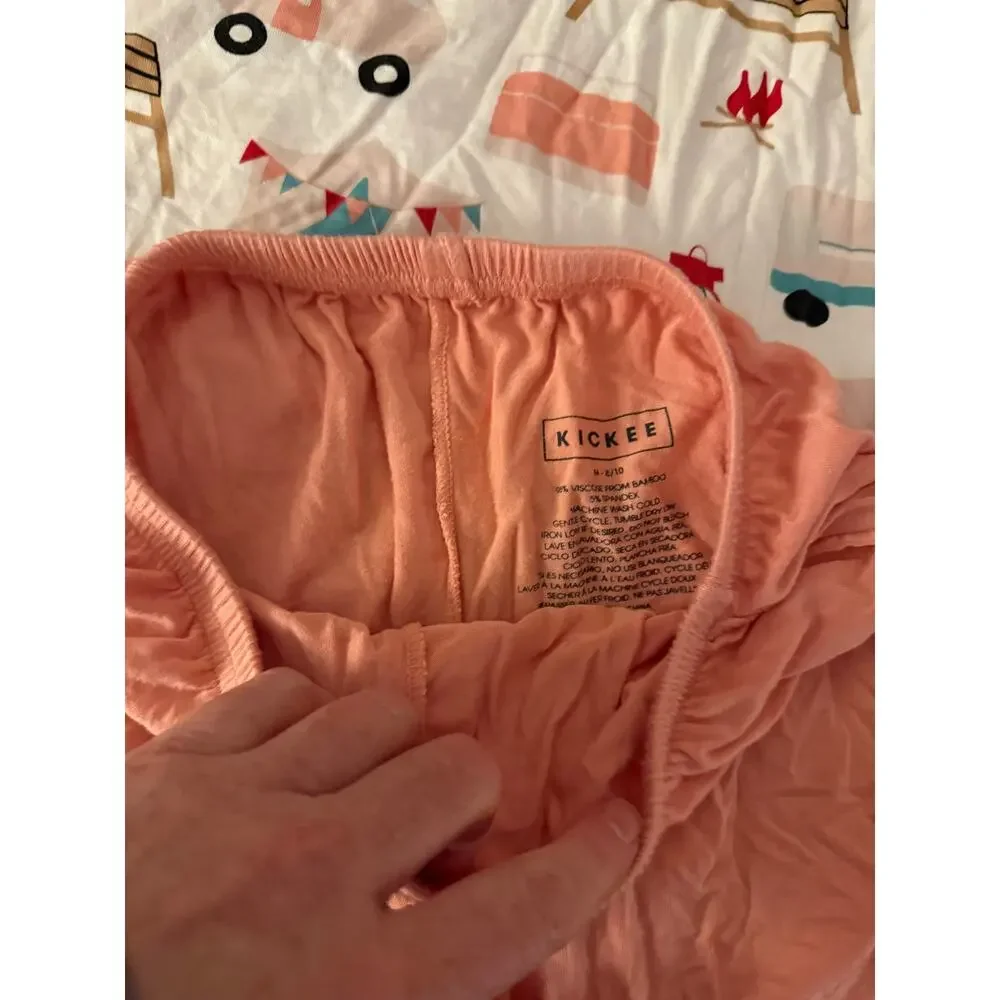 Kickee Pants Camping tank top and shorts pajamas size 8-10